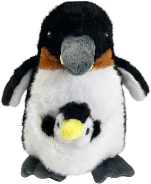Mother's Day Stuffed Animal with Babies Inside - 9.8 Inch Soft Penguin Plush Gift for Mom, Christmas Birthday Present for Kids Boys Girls（Penguin）