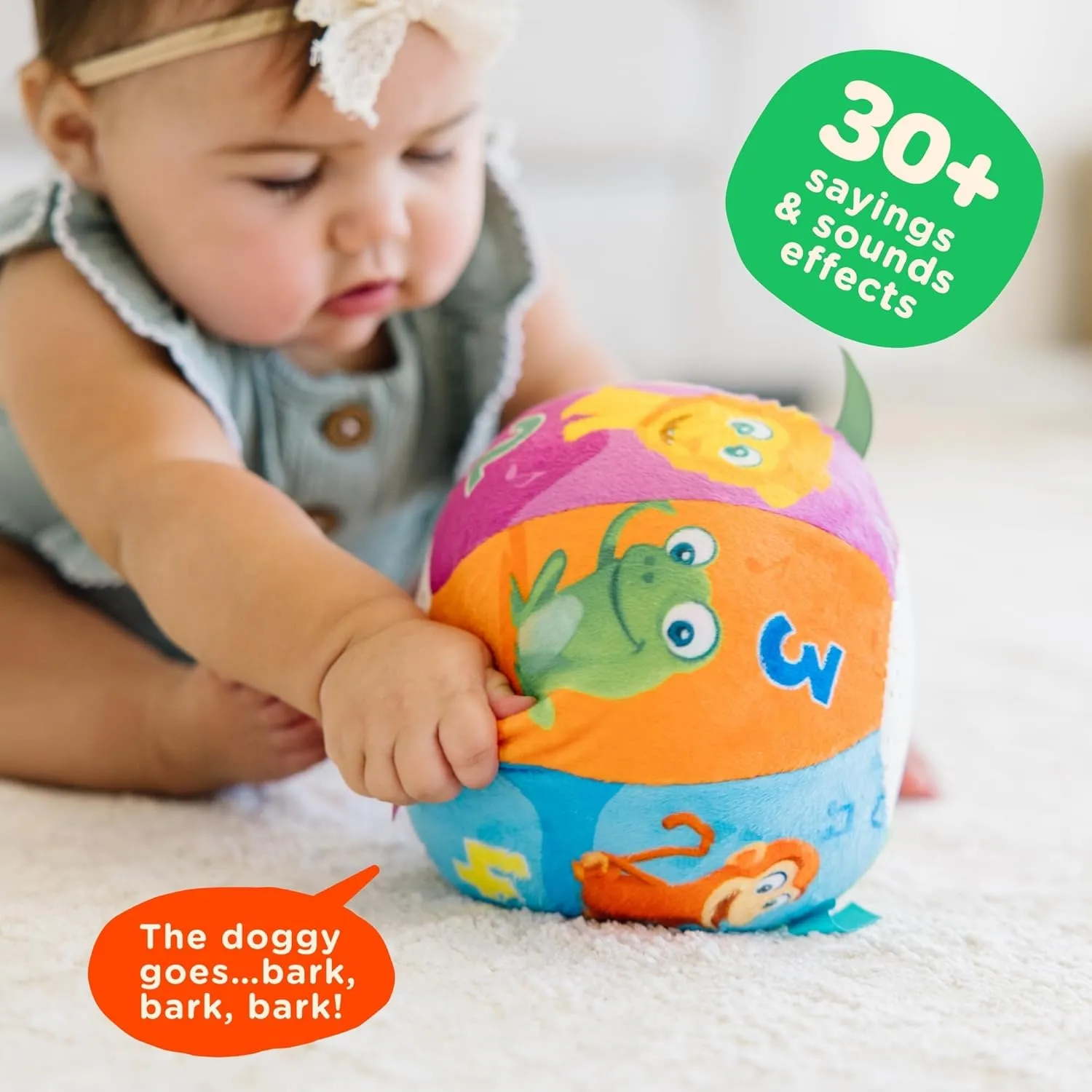 Move2Play, Hilariously Interactive Baby Ball with Music & Sound Effects | 1st Birthday Gift | Toddler Toy for Boys & Girls | Indoor/Outdoor