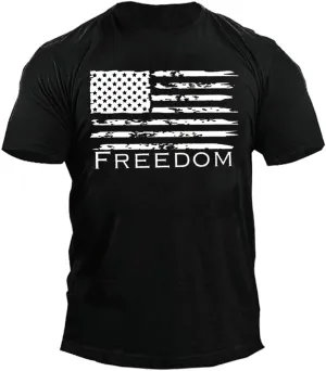 Mrocioa USA Flag 4th July American Red White Blue Star Stripes Patriotic T-Shirt Size M L XL XXL 3XL