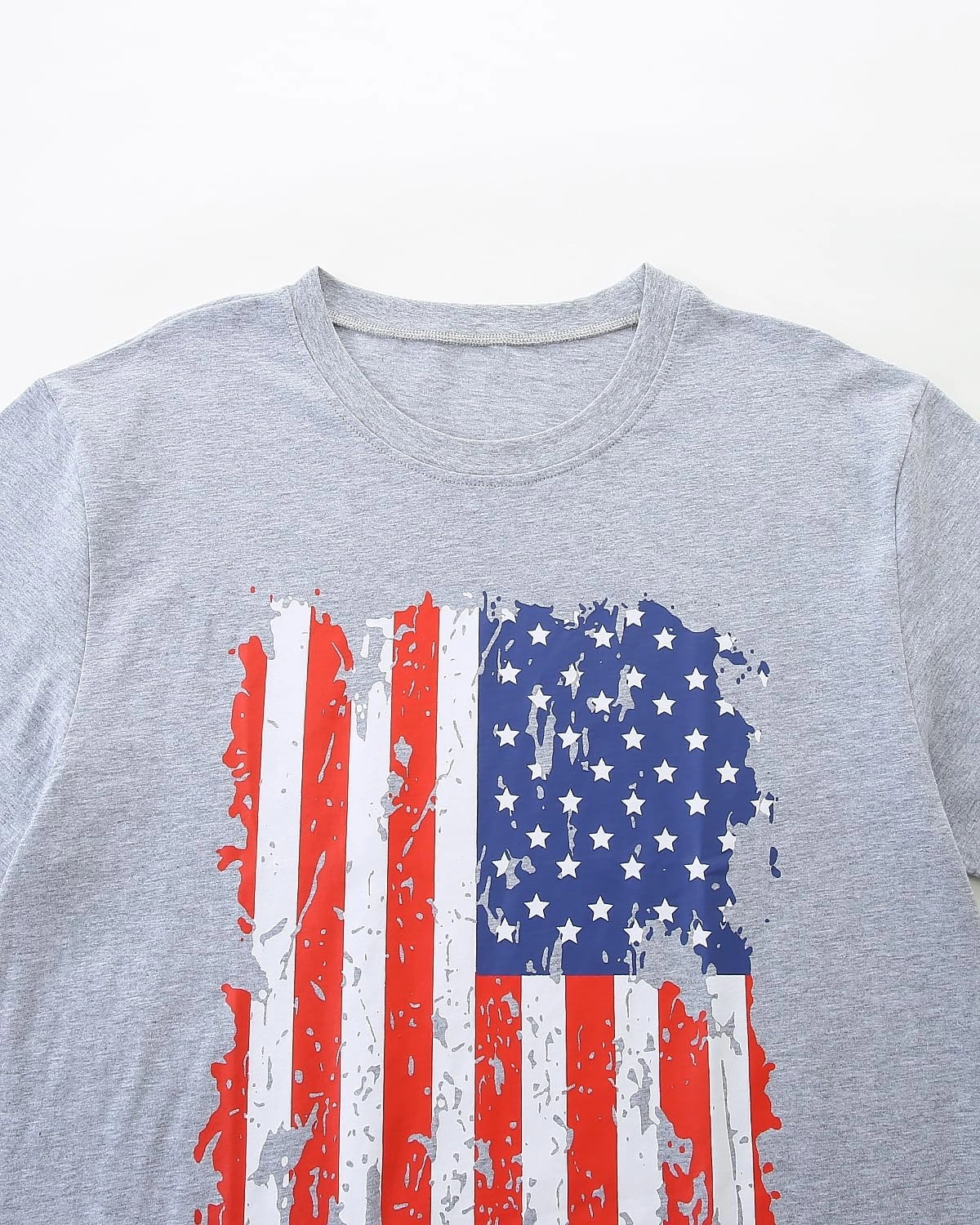 Mrocioa USA Flag 4th July American Red White Blue Star Stripes Patriotic T-Shirt Size M L XL XXL 3XL