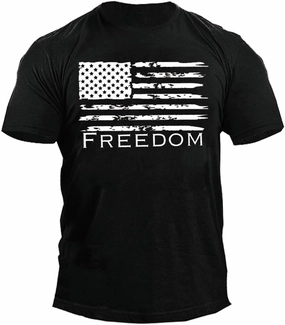 Mrocioa USA Flag 4th July American Red White Blue Star Stripes Patriotic T-Shirt Size M L XL XXL 3XL