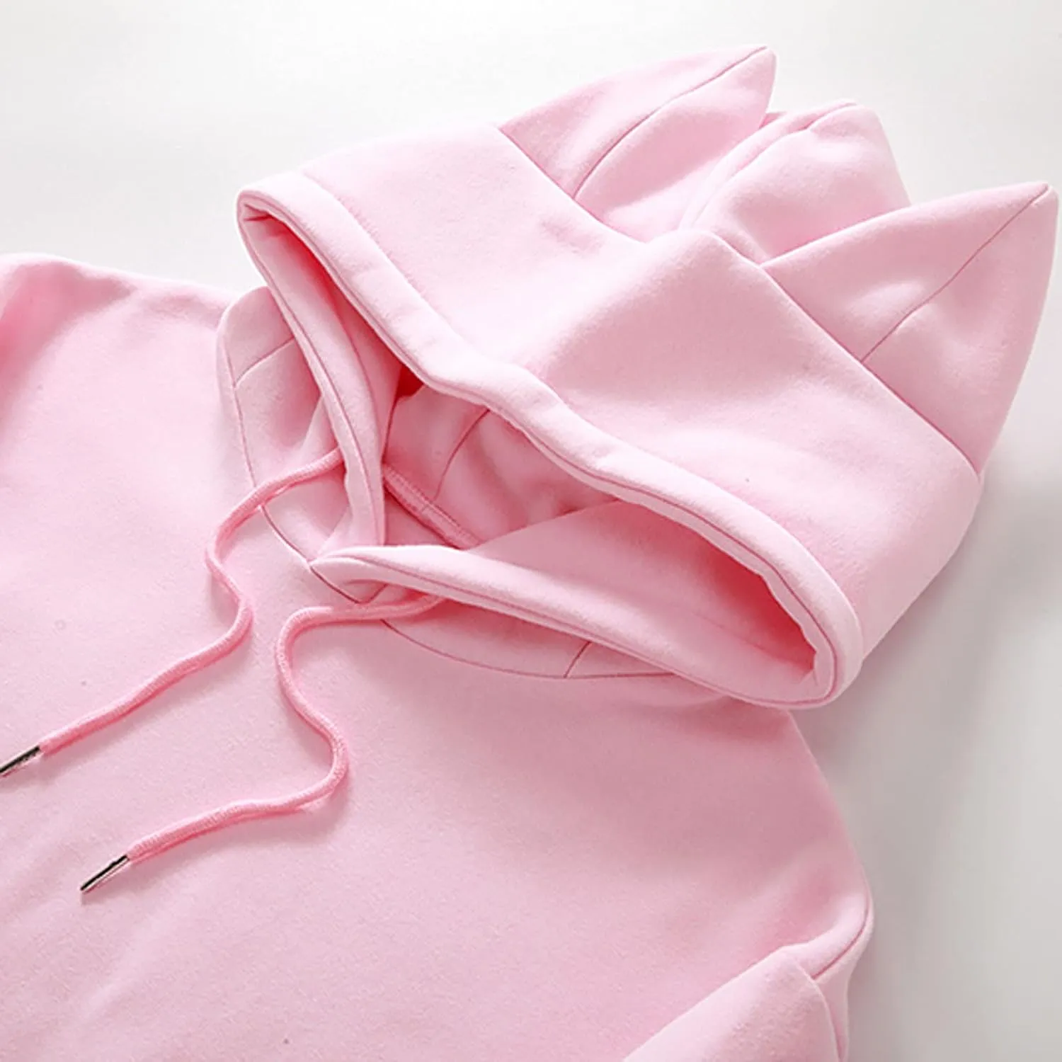 Muscularfit Sweatshirts for Men Hoodies Casual Long Sleeve Solid Ears Hooded Drawstring Pullover Lightweight Athletic Hoodies