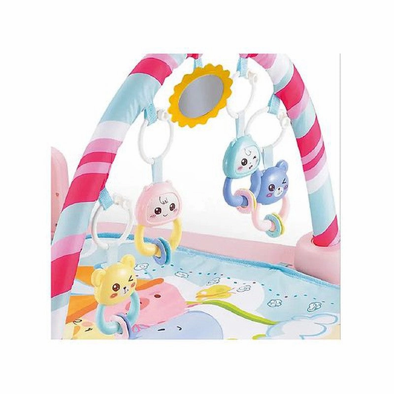 Musical Keyboard Piano Mat with Toys Bar - Muticolour
