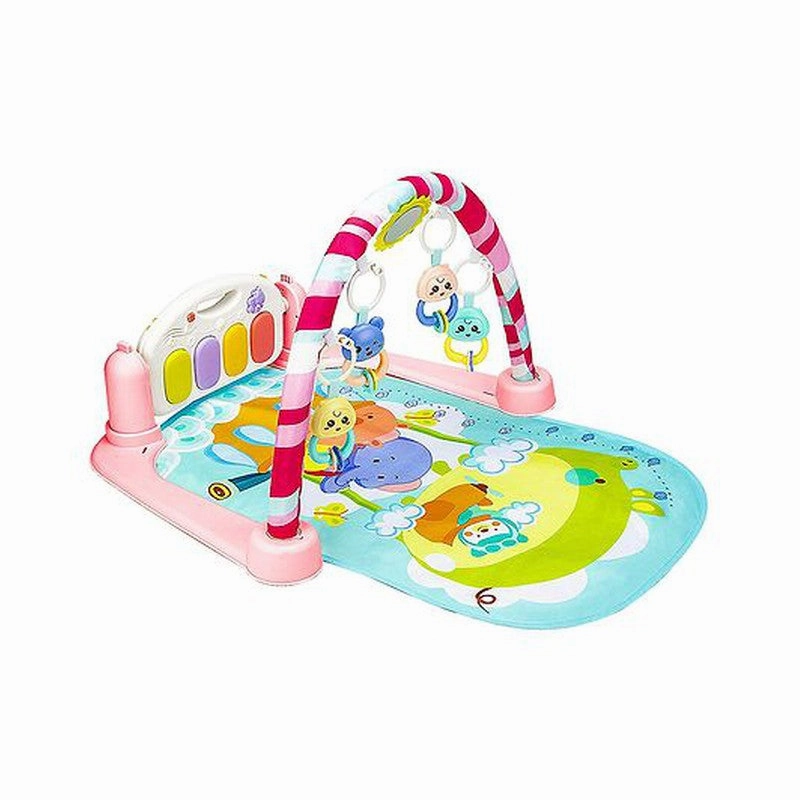 Musical Keyboard Piano Mat with Toys Bar - Muticolour