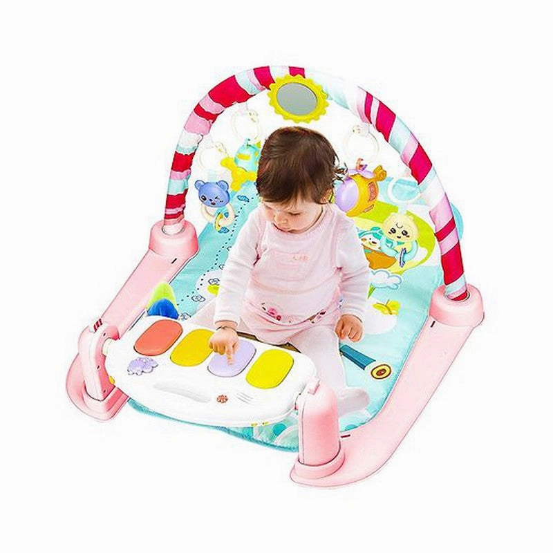 Musical Keyboard Piano Mat with Toys Bar - Muticolour