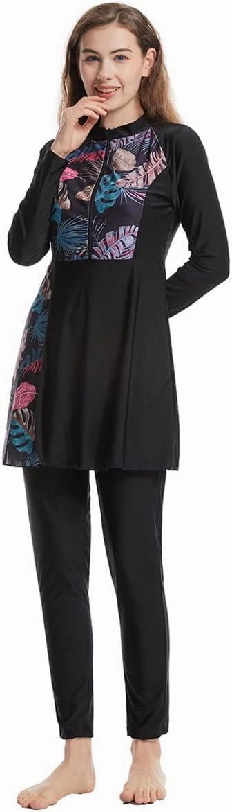 Muslim Swimsuits for Women Long Sleeve Built-in Bra Swimming Tops   Swimming Pants   Hijab Burkini Full Cover Swimwear
