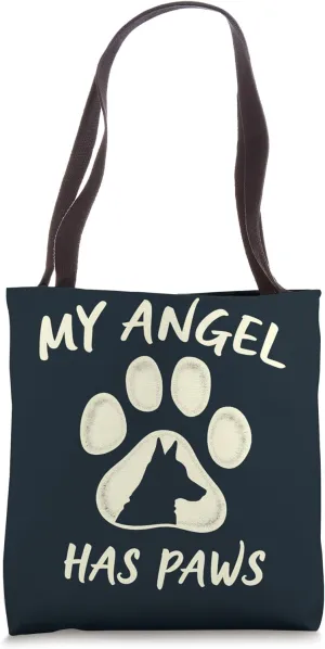 My Angel Has Paws Pet Lover Devotion Tote Bag