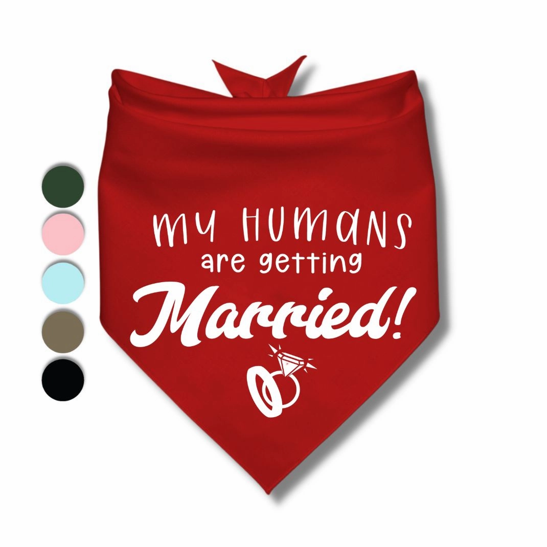 My Humans Are Getting Married Rings Bandana