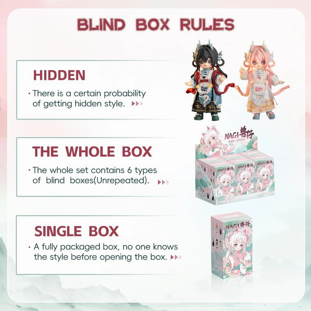 NAGI Fourth Generation The Untrammeled Traveler Series Ob11 1/12 Bjd Doll Gift Figure Toy Cute Action Anime Figures Dolls Toys (Single Box)