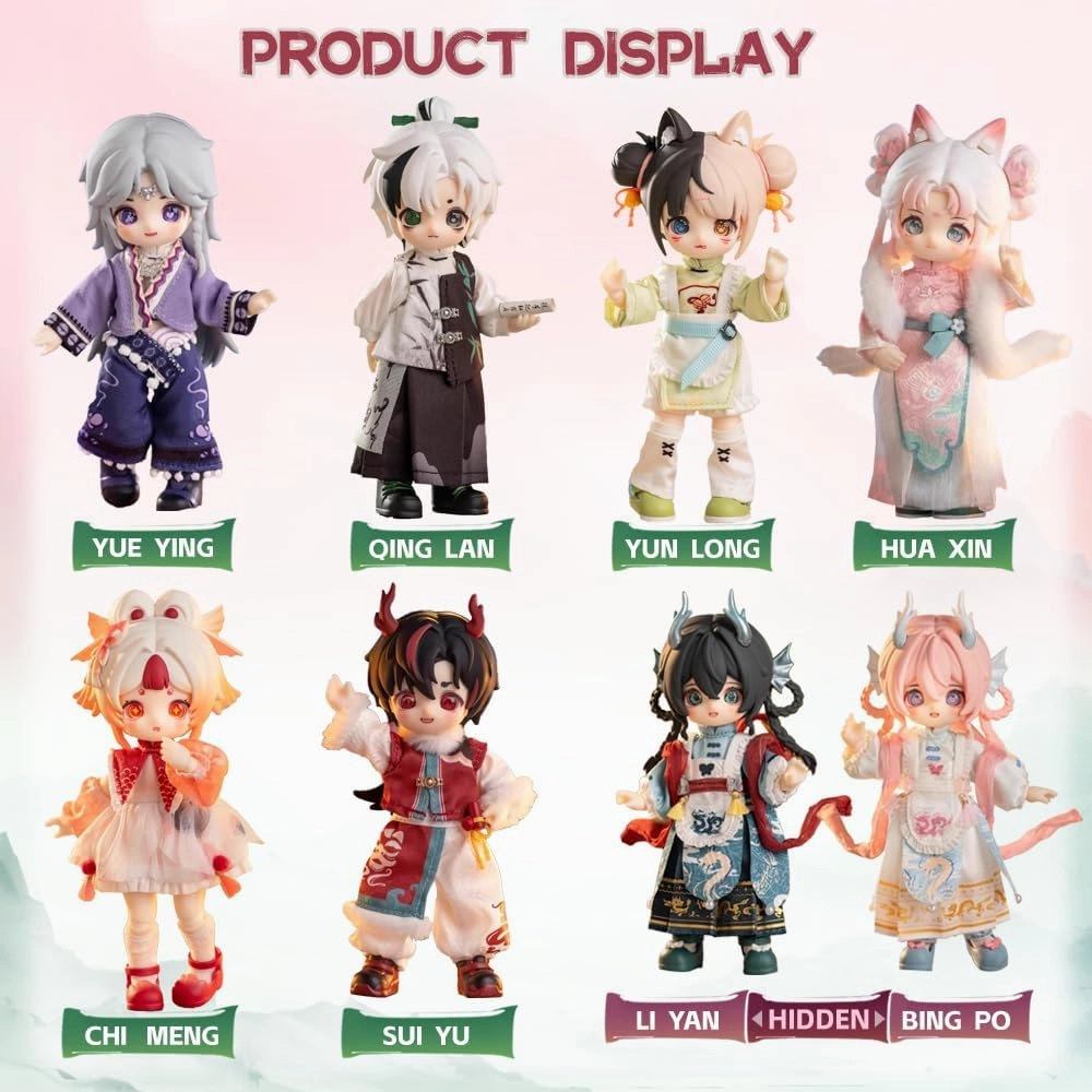 NAGI Fourth Generation The Untrammeled Traveler Series Ob11 1/12 Bjd Doll Gift Figure Toy Cute Action Anime Figures Dolls Toys (Single Box)