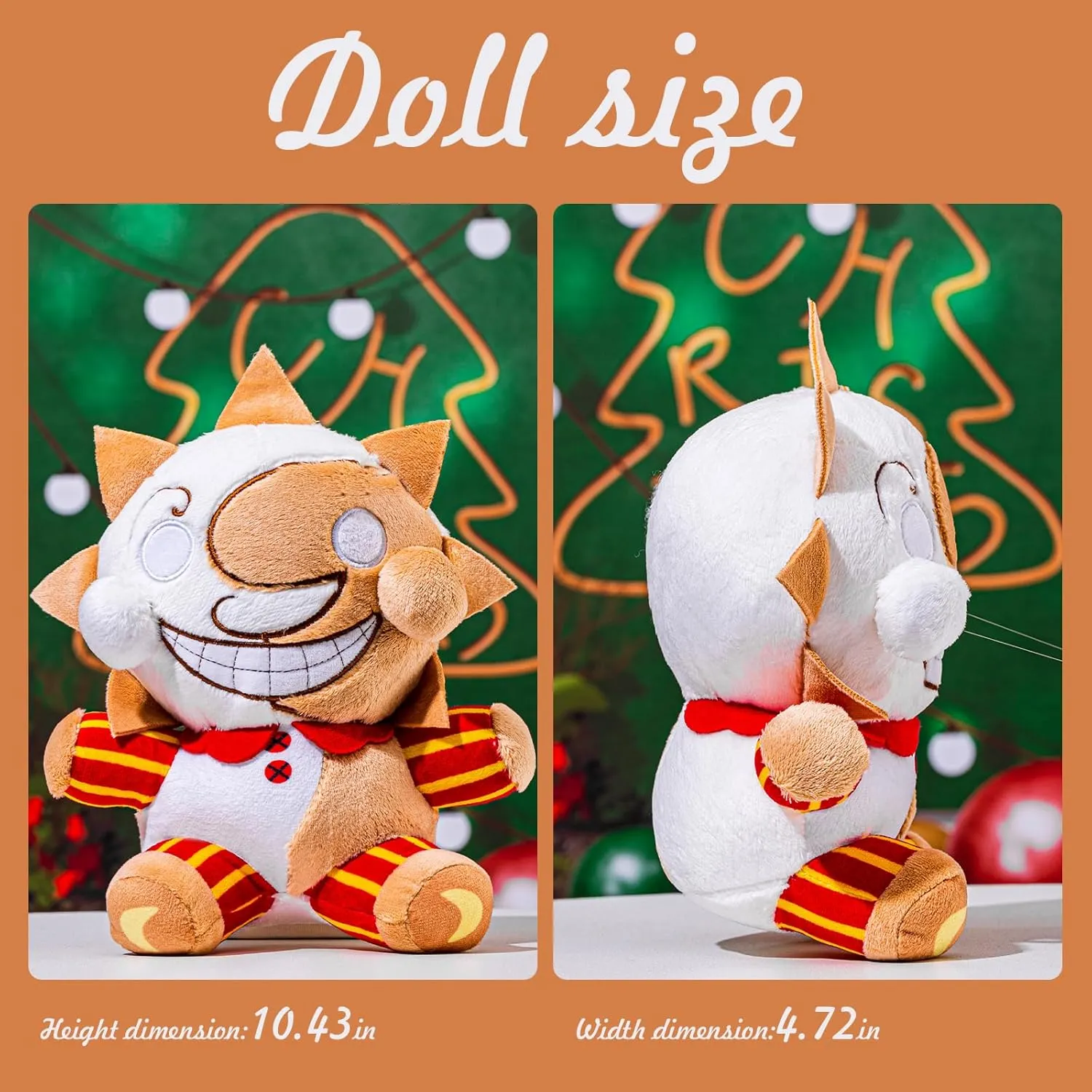 New Sundrop and Moondrop Plush Toy 2PCS, Security Breach Plushies, Clown Figure Cartoon Plush Birthday for Children and Fans