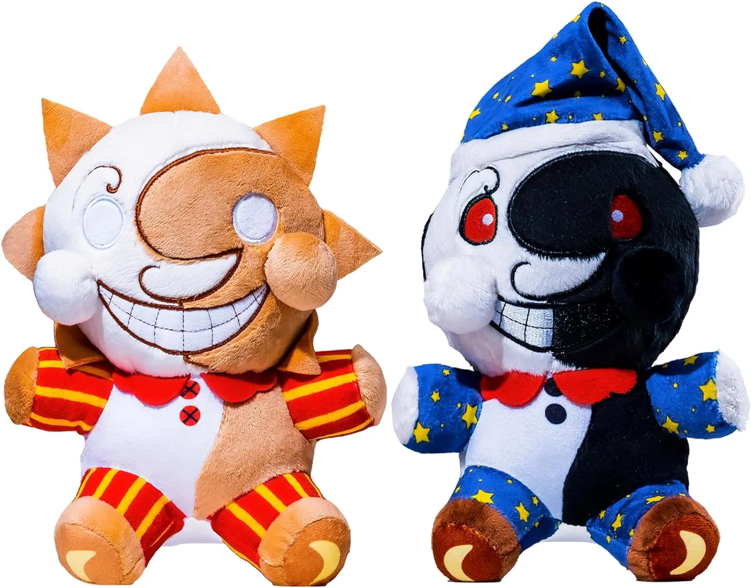New Sundrop and Moondrop Plush Toy 2PCS, Security Breach Plushies, Clown Figure Cartoon Plush Birthday for Children and Fans