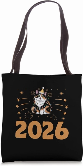 New Year Cat Lover Feline Pet Meow Love Cats Tote Bag