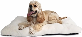 nononfish Dog Crate Bed 36 x 24 for Large Dogs Washable with Anti-Slip Bottom,Extra Soft 36 inch Crate Pad fit Kennel or Cage Pet Sleeping Mat,Fits up to 50 lbs,35" x 23" x 3" Cream White
