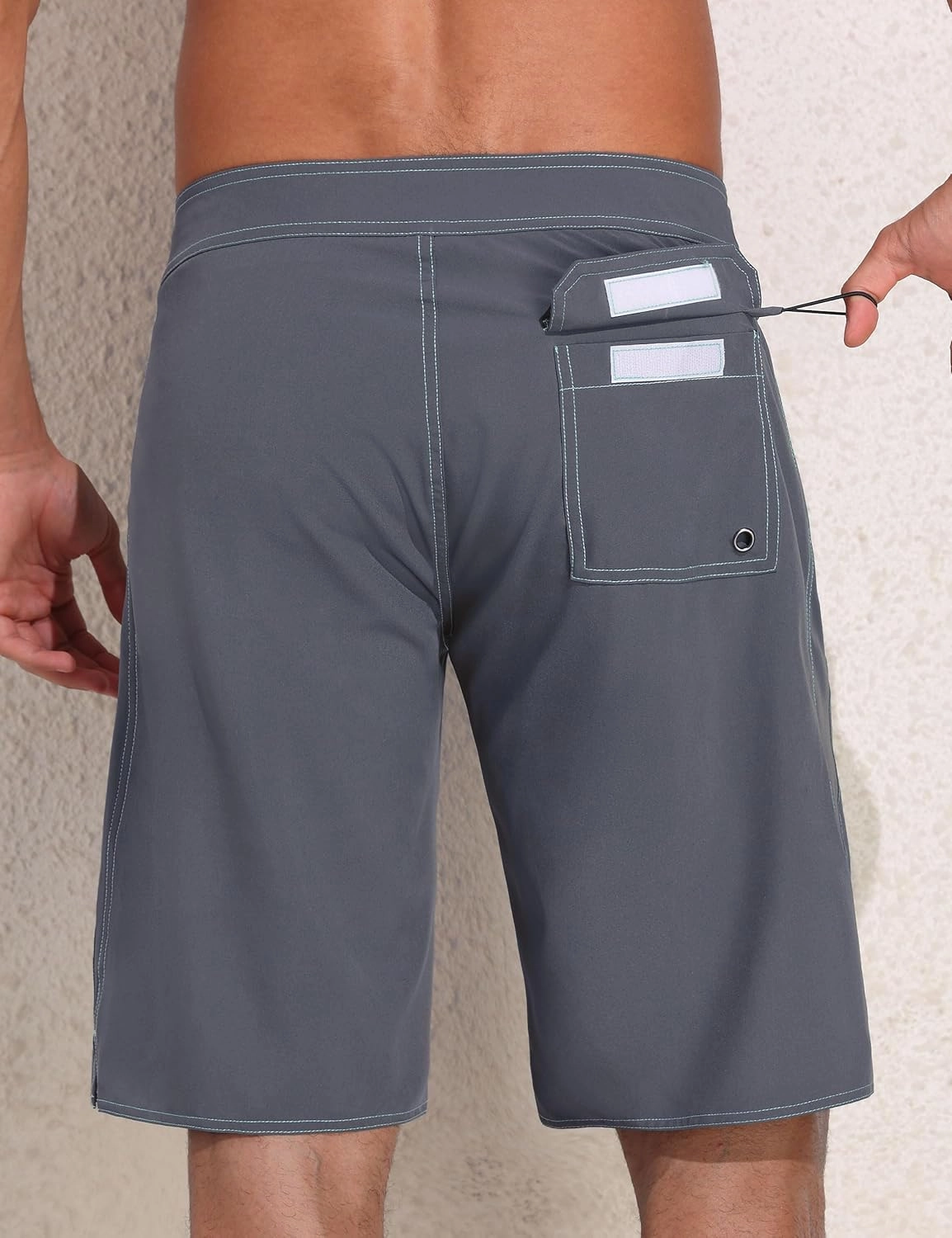 Nonwe Men's Swim Trunks with Compression Liner 2 in 1 Fast Dry Bathing Suits Cargo Surf Board Shorts with Pockets