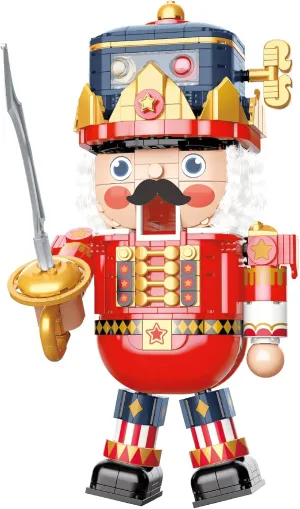 NUTCRACKER Christmas Building Set for Adult, Interactive Capsule Game Party Toy Building Set, Easter Christmas Building Gifts for Boy Girl, Xmas Figures Display Building Model（721 Pieces）