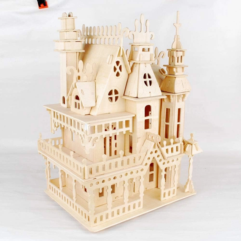 NWFashion Wooden Dream Dollhouse DIY Kits 3D Puzzle for Christmas Party Halloween House (Dream House)