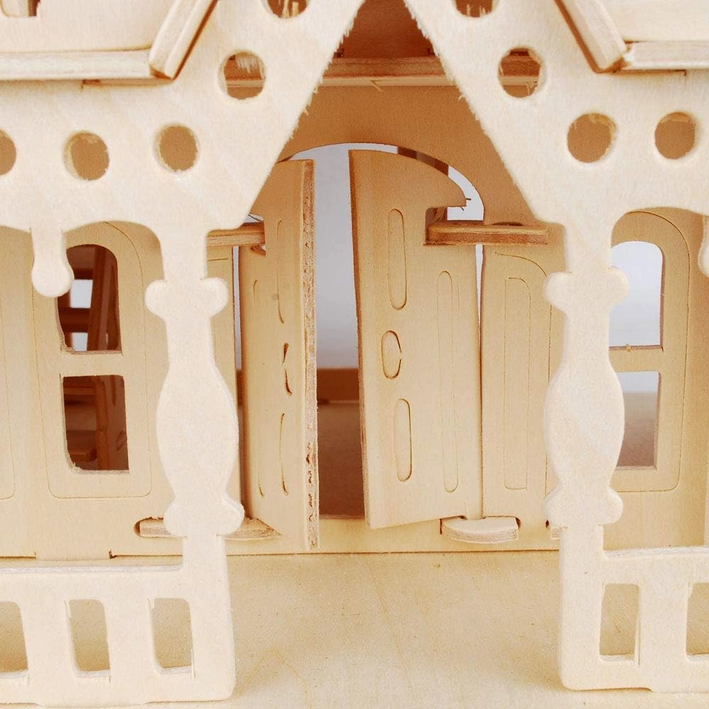NWFashion Wooden Dream Dollhouse DIY Kits 3D Puzzle for Christmas Party Halloween House (Dream House)
