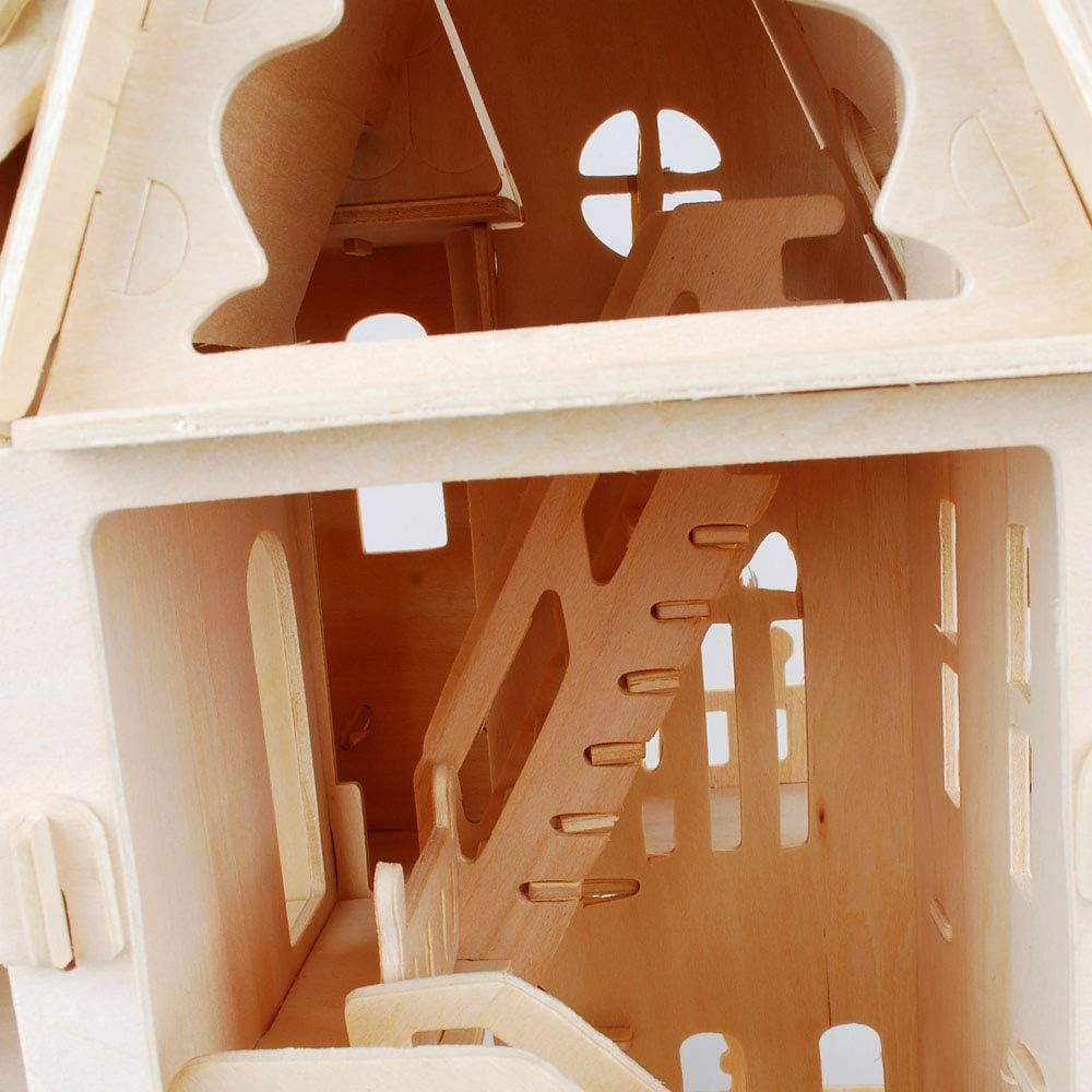 NWFashion Wooden Dream Dollhouse DIY Kits 3D Puzzle for Christmas Party Halloween House (Dream House)