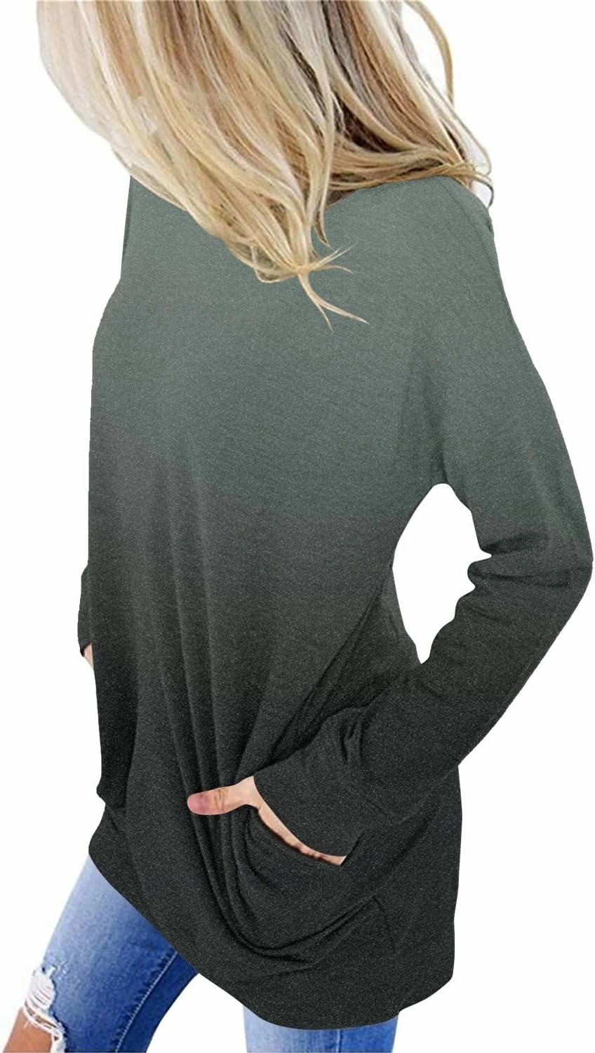 onlypuff Women's Pocket Shirt Graphic Tunic Tops Sweatshirts