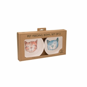 Ore' Pet Watercolor Cat Bowl Gift Set