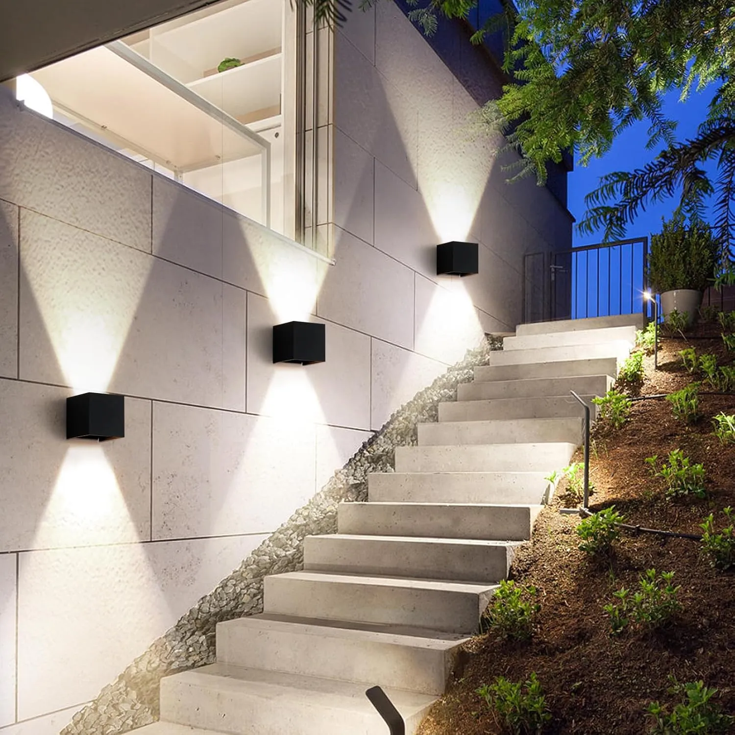 Outdoor Modern Wall Lights,4 PCS Outdoor Wall Light,Outdoor Porch Light,20W LED Wall Pack Light, Waterproof Outdoor Sconces Wall Lighting for Porch Patio YY-BD-020-3K
