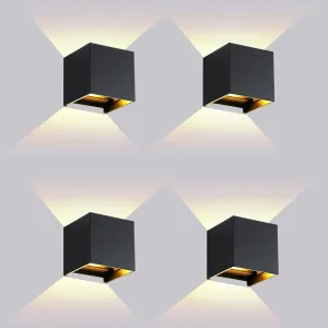 Outdoor Modern Wall Lights,4 PCS Outdoor Wall Light,Outdoor Porch Light,20W LED Wall Pack Light, Waterproof Outdoor Sconces Wall Lighting for Porch Patio YY-BD-020-3K