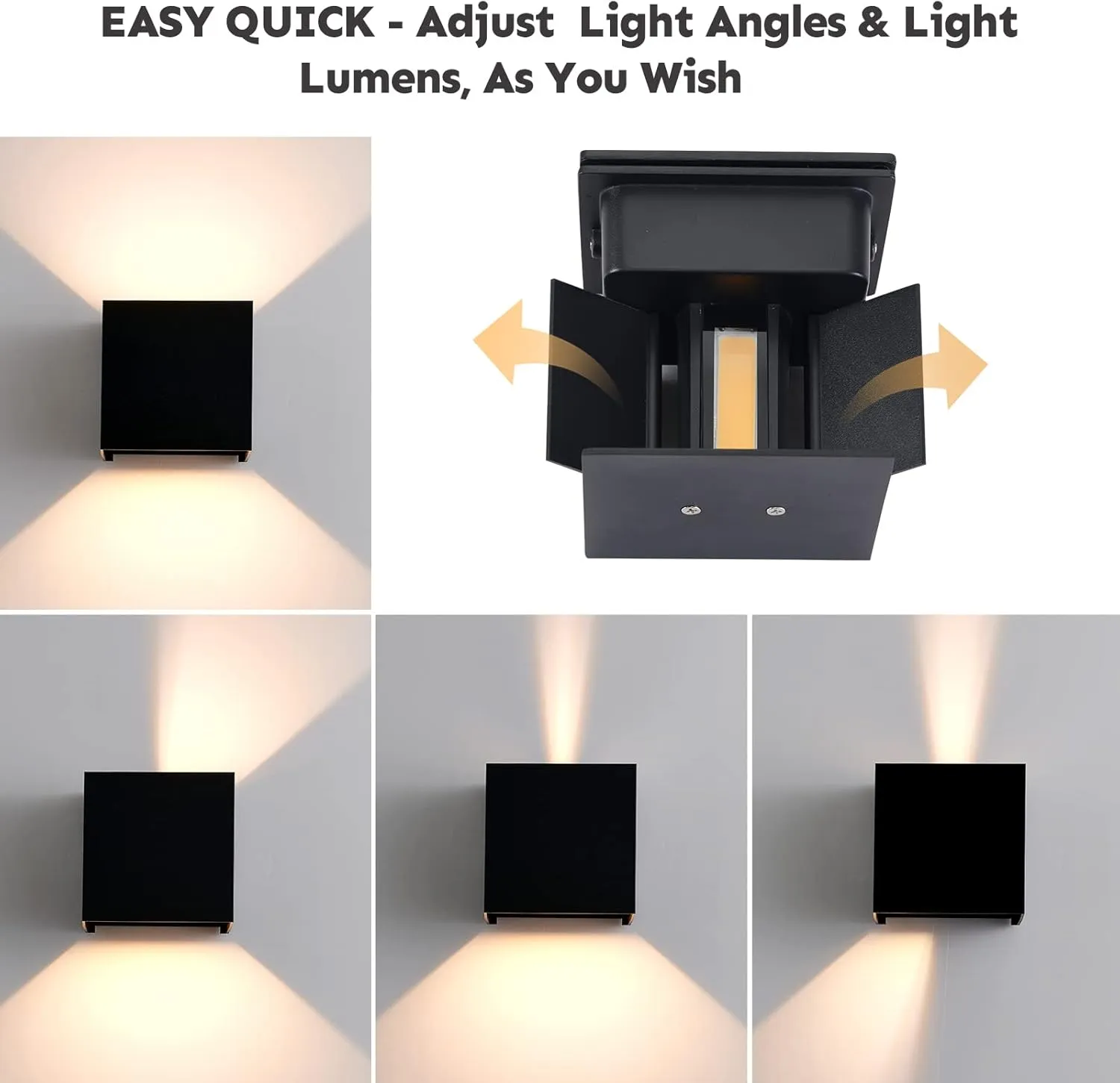 Outdoor Modern Wall Lights,4 PCS Outdoor Wall Light,Outdoor Porch Light,20W LED Wall Pack Light, Waterproof Outdoor Sconces Wall Lighting for Porch Patio YY-BD-020-3K