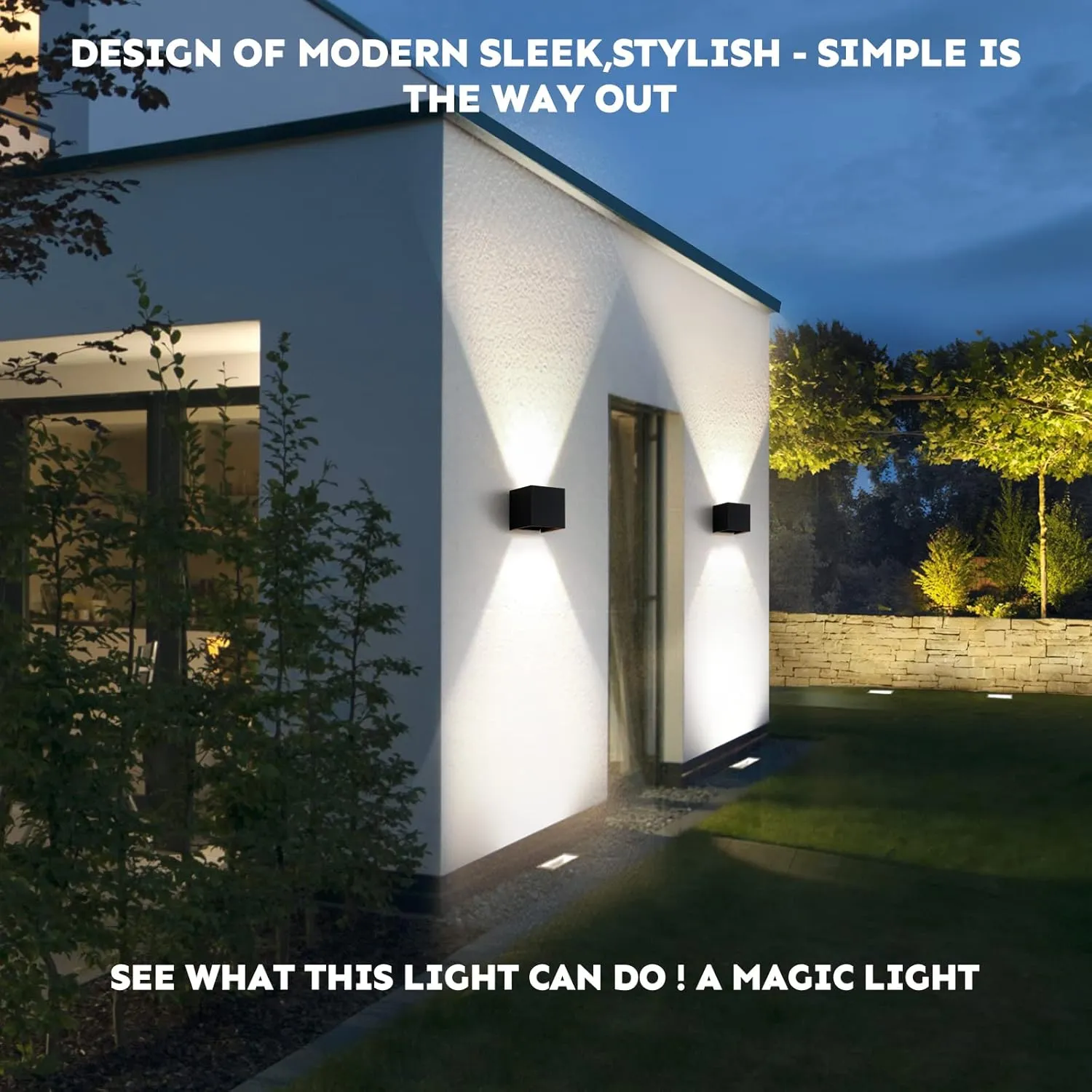 Outdoor Wall Lights Modern 20W LED Wall Pack Light Adjustable Up Down Light Beam Waterproof Outdoor Sconces Wall Lighting for Porch Patio Outdoor Porch Light 4.7 in. 3000K