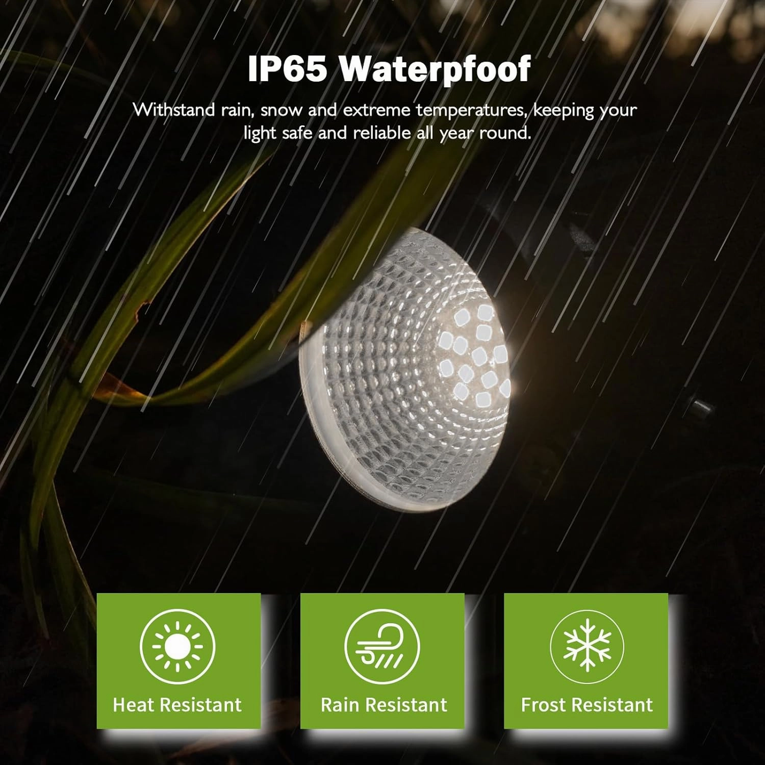 Outdoor Spotlight Cool White 6000K, 10W LED Spot Lights Outdoor for Yard Garden Tree, 120V Plug in Landscape Lighting with IP65 Waterproof for Halloween Christmas Decor, 2 Pack