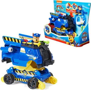 Paw Patrol Chase Rise and Rescue Transforming Toy Car with Action Figures and Accessories, Kids’ Toys for Ages 3 and up