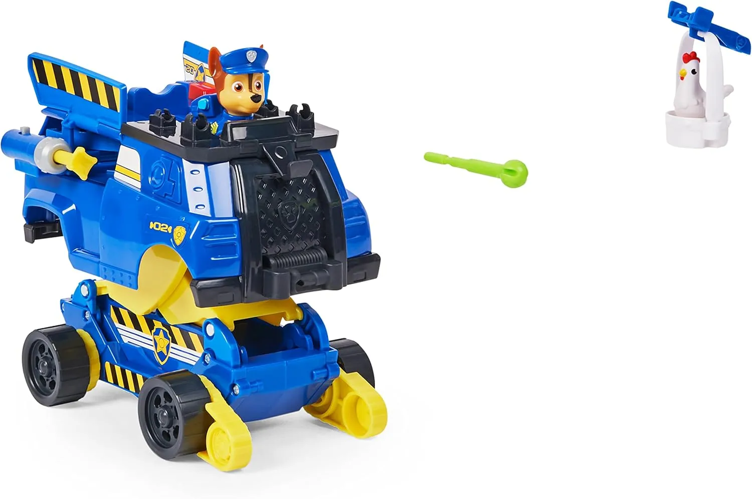Paw Patrol Chase Rise and Rescue Transforming Toy Car with Action Figures and Accessories, Kids’ Toys for Ages 3 and up
