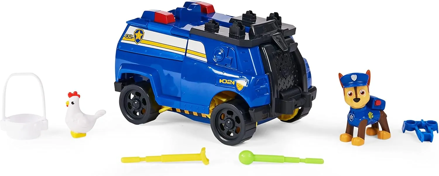 Paw Patrol Chase Rise and Rescue Transforming Toy Car with Action Figures and Accessories, Kids’ Toys for Ages 3 and up