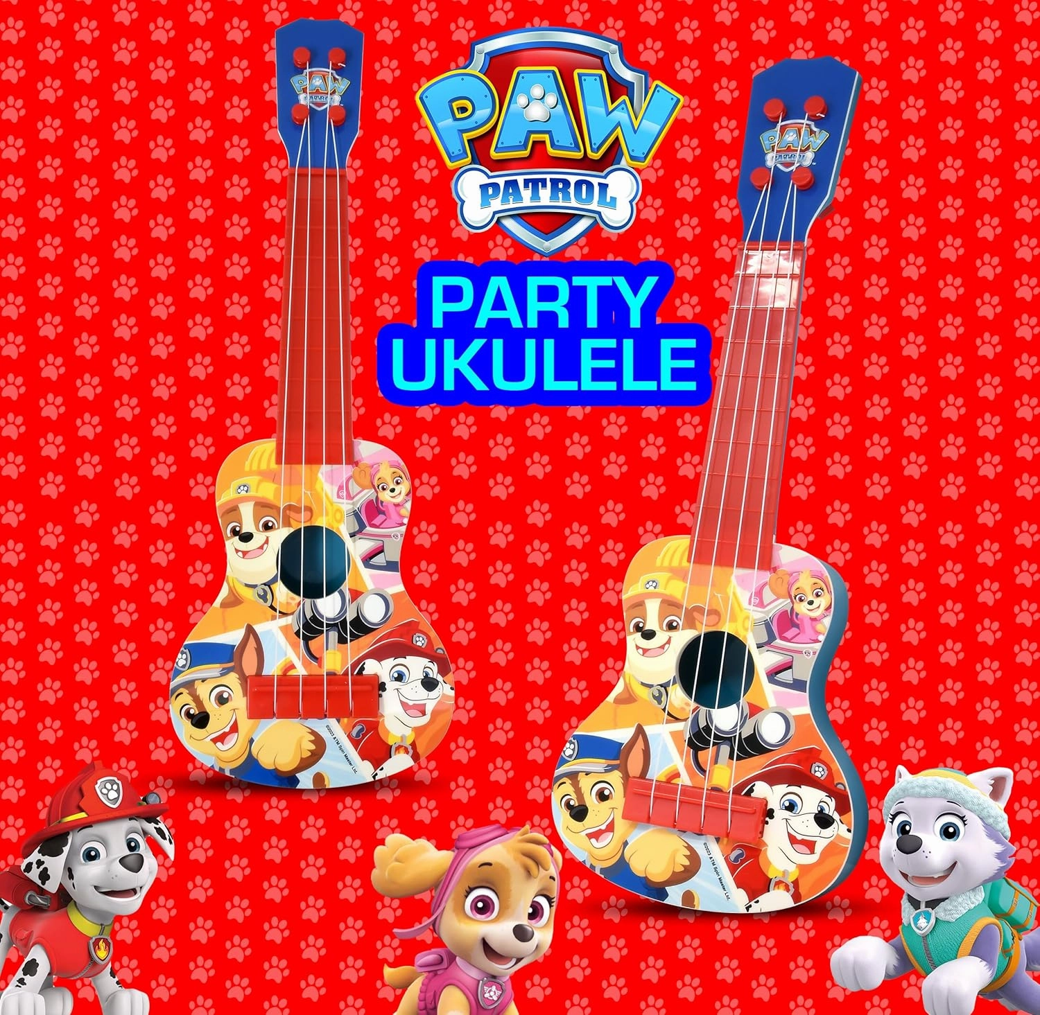 Paw Patrol Kids Toy Ukulele Guitar 4 String for Toddlers Party Guitar Ukulele Play Musical Instrument Mini Children Guitar Beginner for Kids