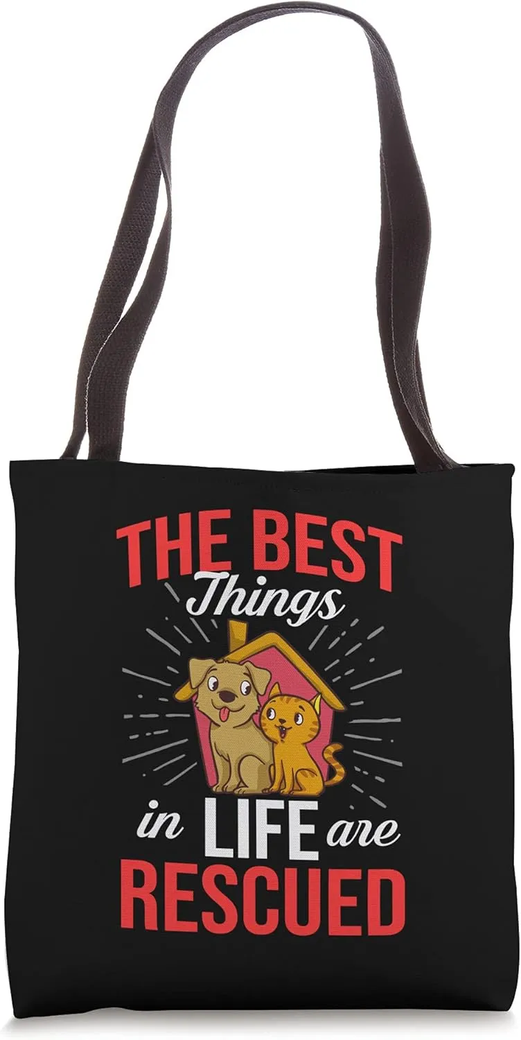 Pet Adoption Animal Rescue Dog Cat Adopt Tote Bag
