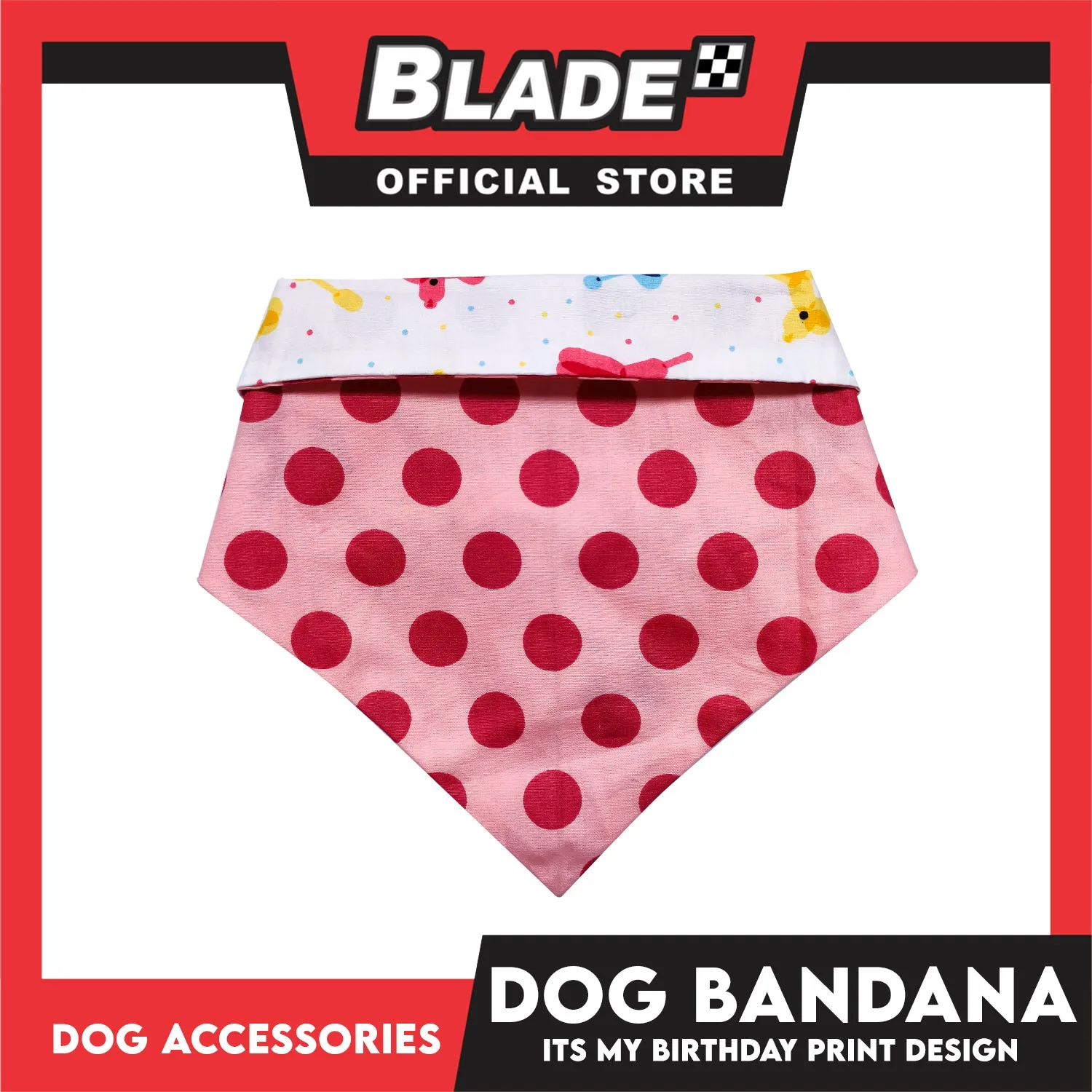 Pet Bandana Collar Scarf Reversible Its's My Birthday! Designs DB-CTN28L (Large) Perfect Fit For Dogs And Cats, Breathable, Soft Lightweight Pet Bandana