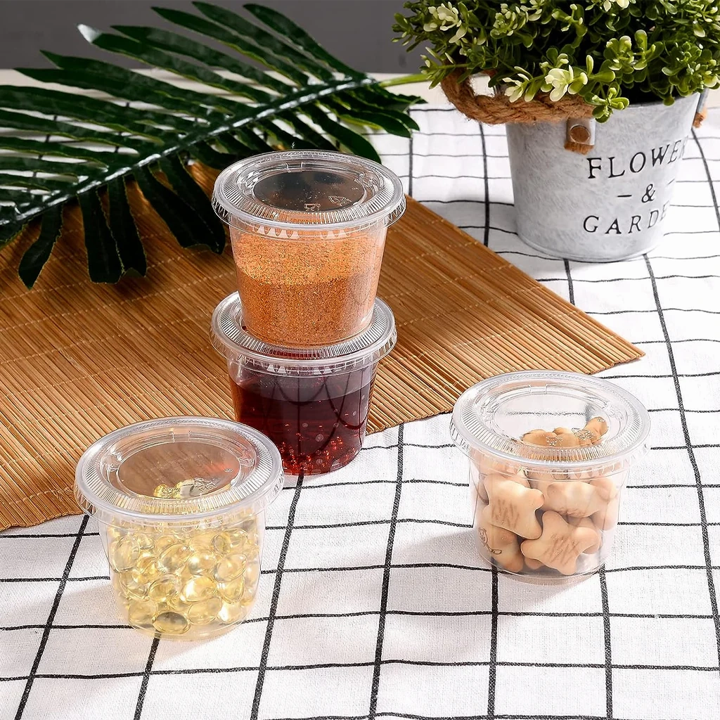 PET Lids for 1 oz Clear PP Portion Cup - Case of 2500