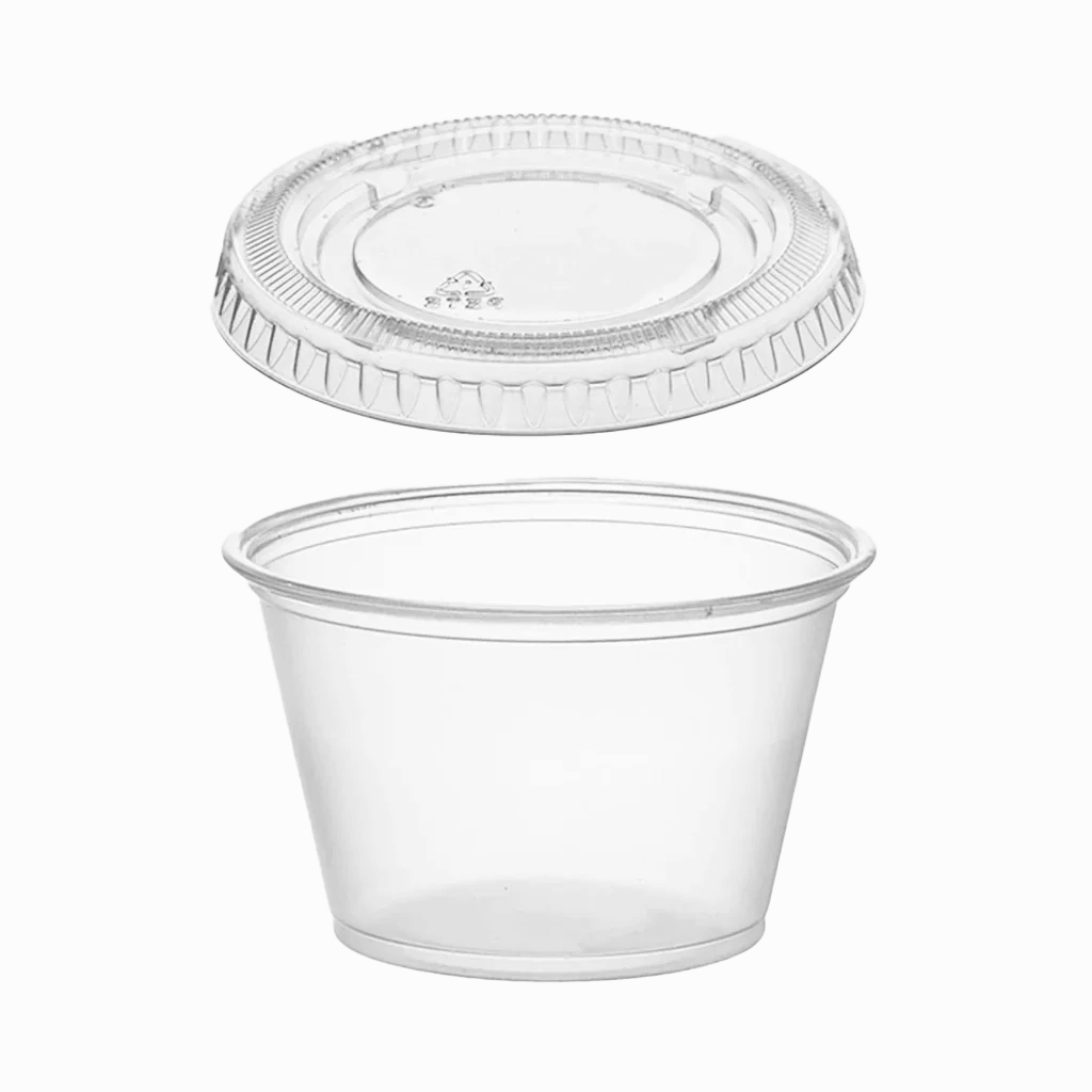 PET Lids for 1 oz Clear PP Portion Cup - Case of 2500