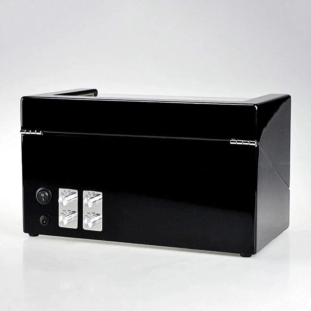 Piano Paint Automatic Watch Winder Box, 5 Roating Mode, Watch Display Storage Box, Mute Motor, Transparent Window, Contains Watch Pillow (4 0)