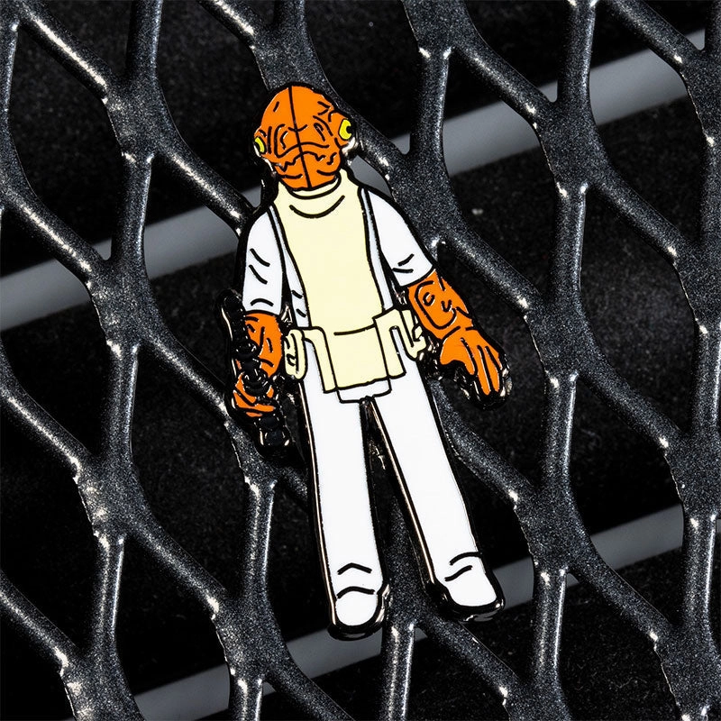 Pin Kings Official Star Wars Enamel Pin Badge Set 1.26 – Admiral Ackbar and Luke Skywalker (Jedi Knight Outfit)