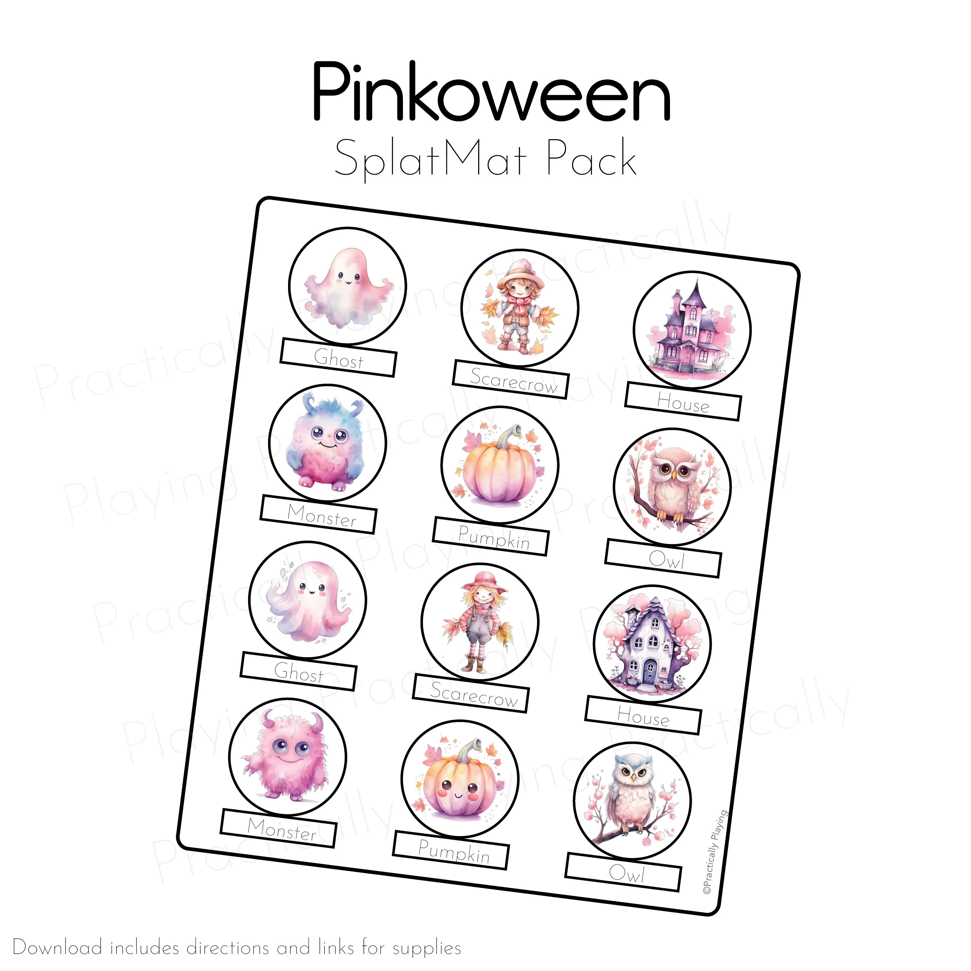 Pinkoween Game Essentials Pack: Printable Insert, Game and Loose Parts Pack VIP ONLY