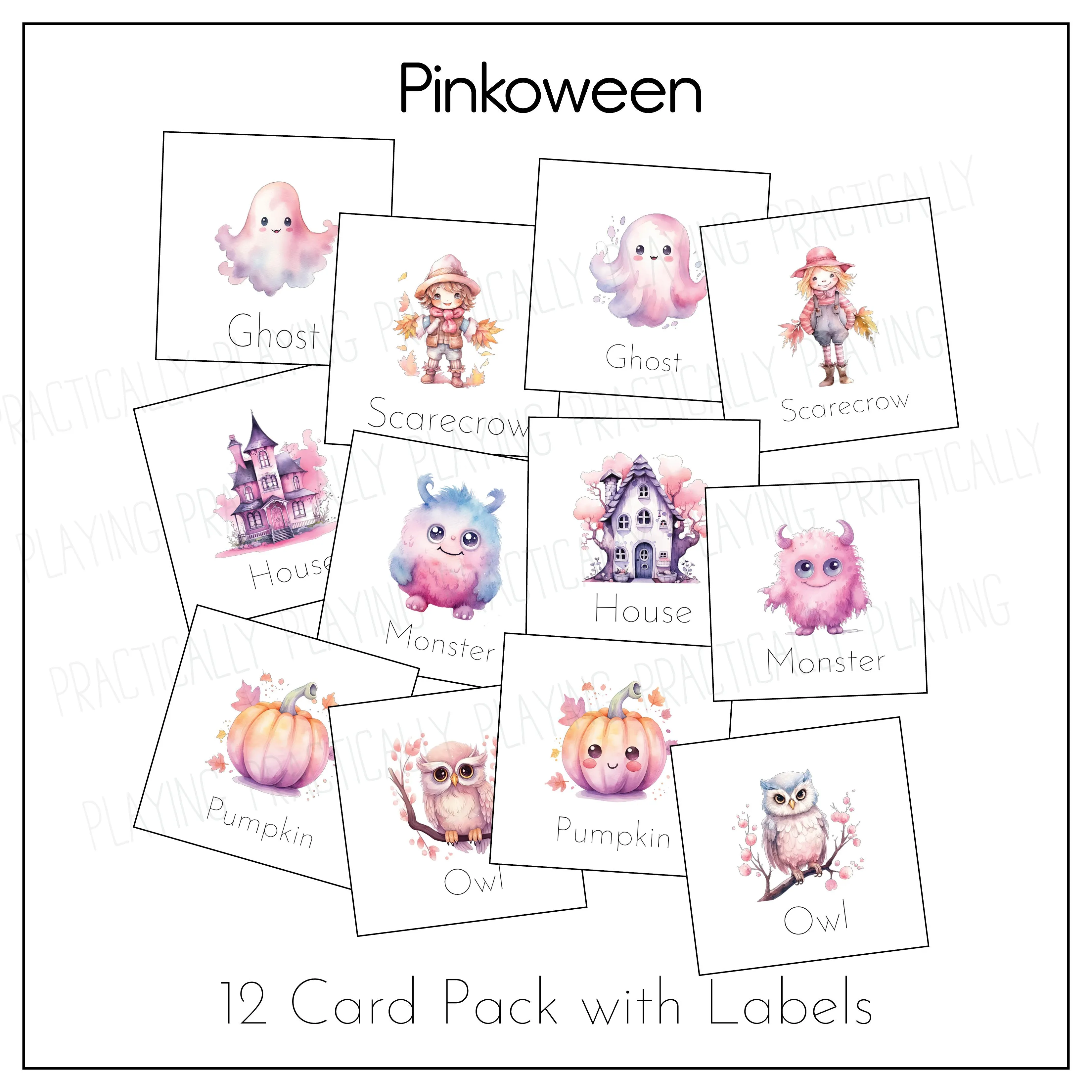 Pinkoween Game Essentials Pack: Printable Insert, Game and Loose Parts Pack VIP ONLY