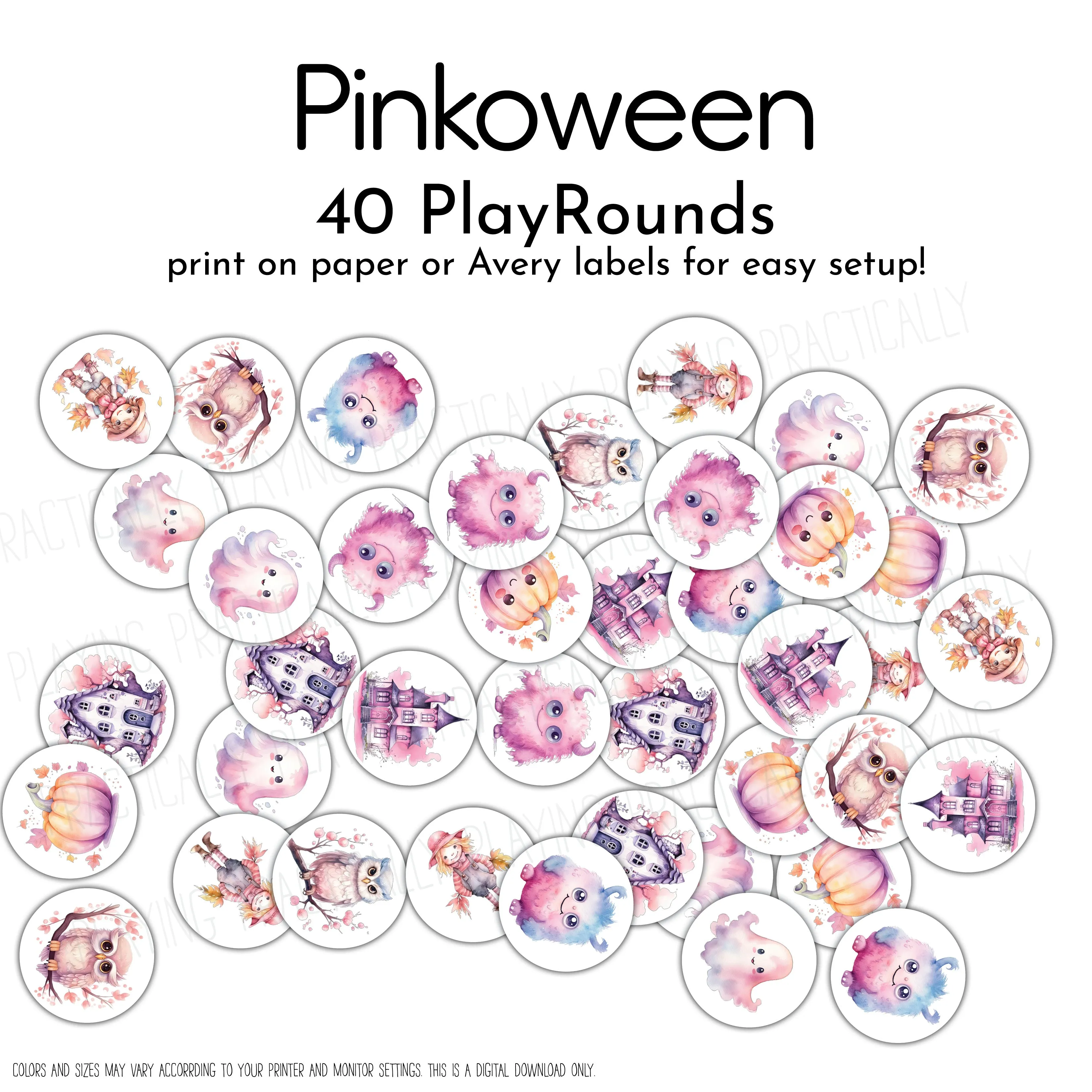 Pinkoween Game Essentials Pack: Printable Insert, Game and Loose Parts Pack VIP ONLY