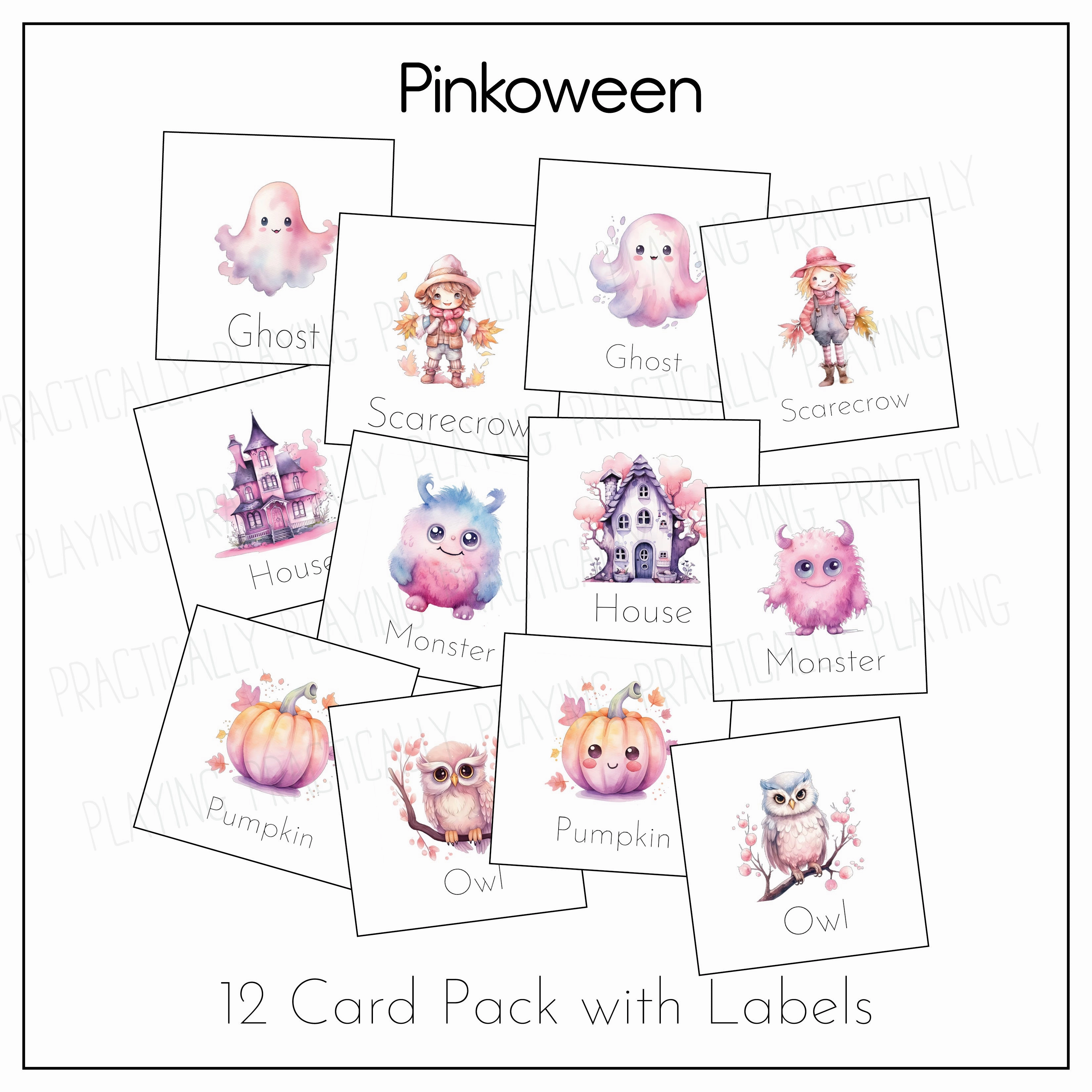 Pinkoween Game Essentials Pack: Printable Insert, Game and Loose Parts Pack- VIP ONLY- CRICUT PRINT AND CUT