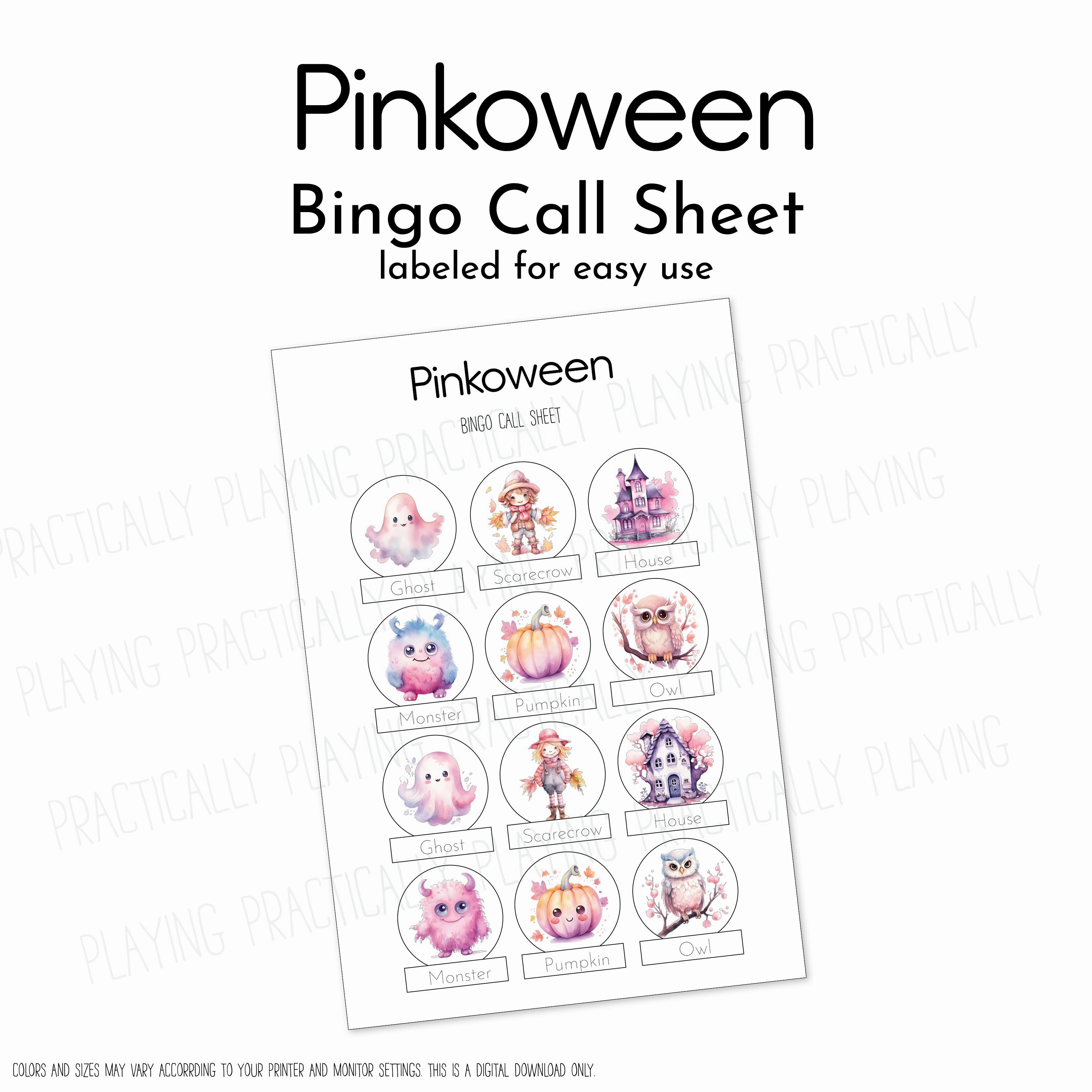 Pinkoween Game Essentials Pack: Printable Insert, Game and Loose Parts Pack- VIP ONLY- CRICUT PRINT AND CUT
