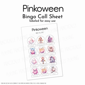 Pinkoween Game Essentials Pack: Printable Insert, Game and Loose Parts Pack- VIP ONLY- CRICUT PRINT AND CUT