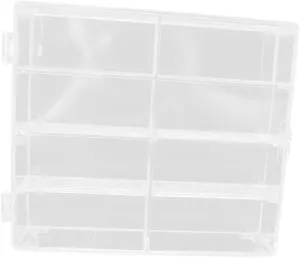 Plastic Display Box Multi Compartments for Car Model Organization Clear Showcase Case for Miniature Figures Easy Access Door Design for Clean and Tidy Desktop Display