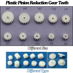 Plastic Pinion Reduction Gear Teeth for RC Robot Car and Coreless Motor