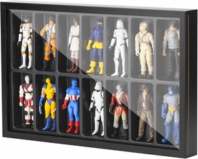 Plastic 3.75 inch Figure Collectors Showcase, Display Frame Case for Action Figures Collectibles, Compatible with Star was/ Gi Jeo Classified Series, 15.16" L * 1.57" W *9.84"