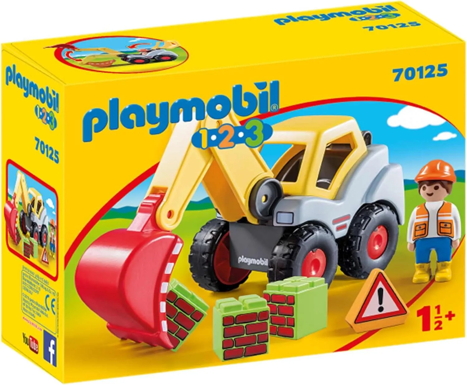 Playmobil 1.2.3 Shovel Excavator